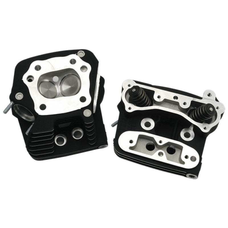 S&S Cycle — S&S Cycle 84-99 Performance Replacement Low Compression 76cc Cylinder Heads - Wrinkle Black