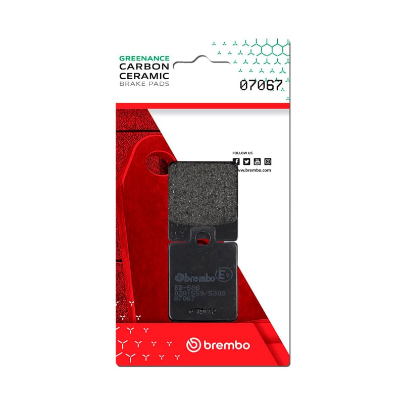 Brembo OE Powersports — Brembo OE Piaggio Zip/Piaggio Mp3/SYM SYMphony/SYM Fiddle/SYM Jet Carbon Ceramic Brake Pad - Front