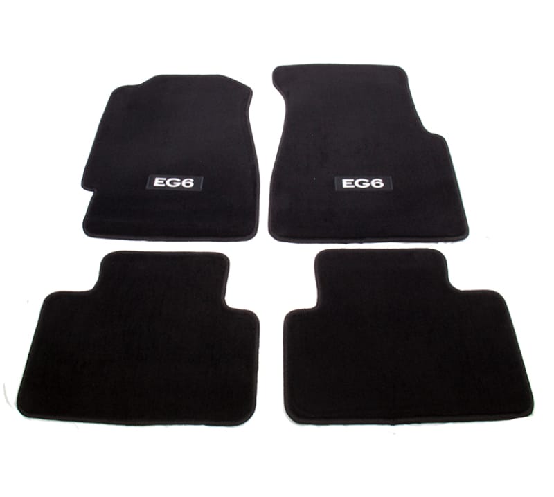 NRG — NRG Floor Mats - 92-95 Honda Civic 2DR (EG6 Logo) - 4pc.