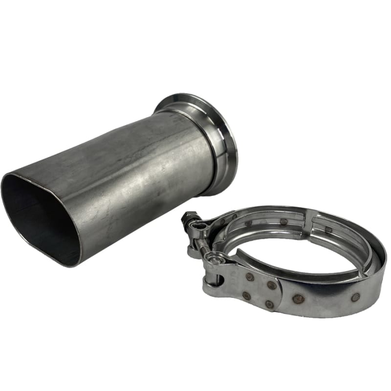 Granatelli Motor Sports — Granatelli 3in Round to 3in Oval Exhaust Pipe Adapter w/V-Band Connection
Exhaust Pipe Adapter