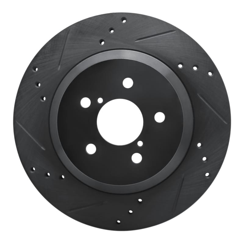 R1 Concepts — R1 -23 Subaru Crosstrek Rear Left Drilled & Slotted Black Brake Rotor
R1 Brake Rotor Drill