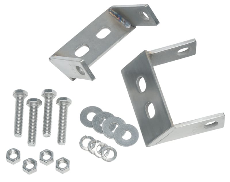 Kentrol — Kentrol 45-86 Jeep CJ Rear Bumper Brackets Pair - Polished Silver