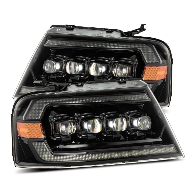 AlphaRex — AlphaRex 04-08 Ford F-150 (No 2004 Heritage) NOVA-Series LED Proj HL Chrome w/Actv Light / Seq. Sig
Projector Headlights
