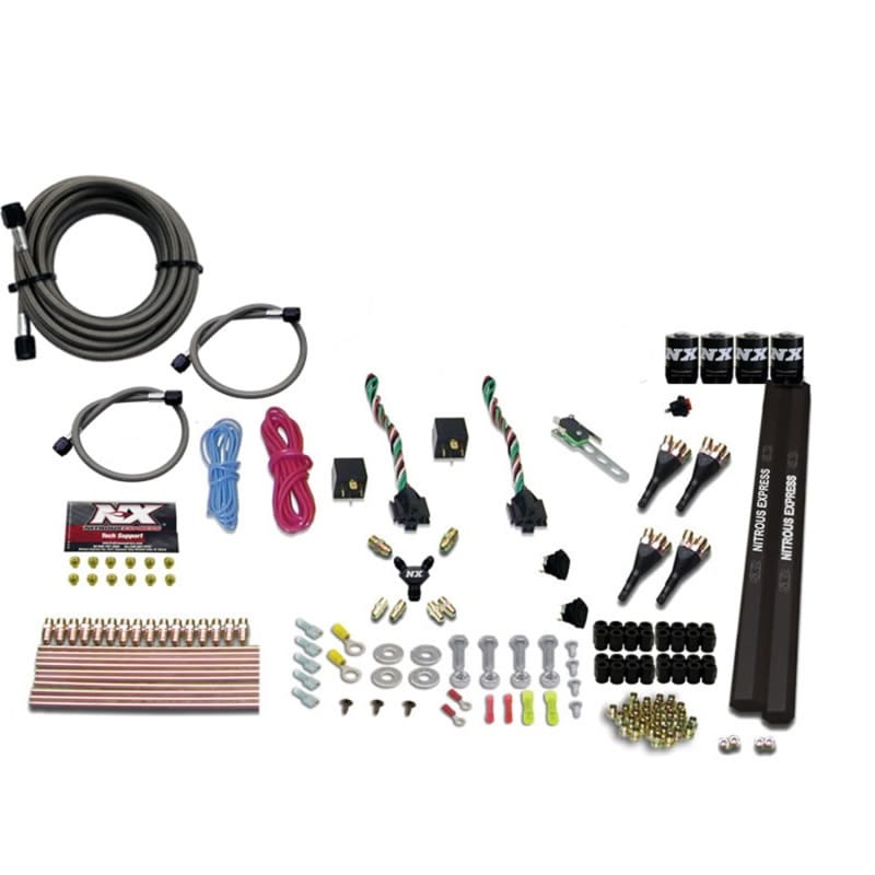 Nitrous Express — Nitrous Express 4 Cyl SX2 Nozzle Nitrous Kit (100-300HP x 2) w/o Bottle
Injection System Kit
N2OSys