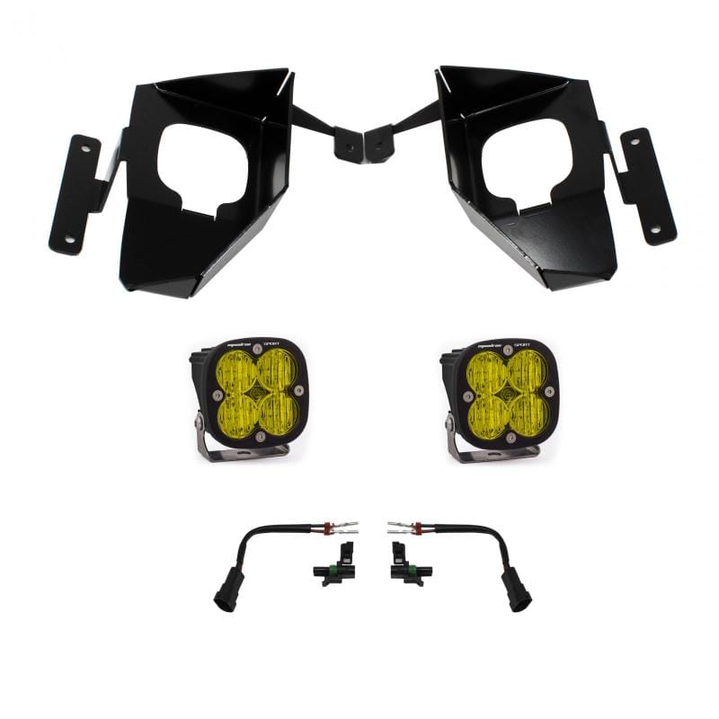 Baja Designs — Baja Designs 16-18 Silverado Squadron Sport Fog Pocket Kit W/C - Amber