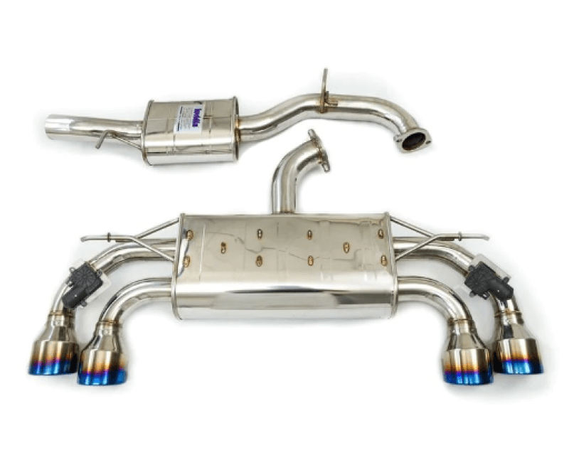Invidia — Invidia 18-21 Volkswagen Golf MK7.5 Valved Q300 Rolled Titanium Tip Cat-Back Exhaust