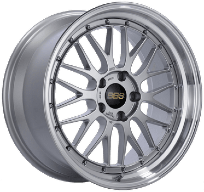 BBS — BBS LM 18x8 5x112 ET45 Diamond Silver Center / Diamond Cut Lip Wheel PFS/Clip Required