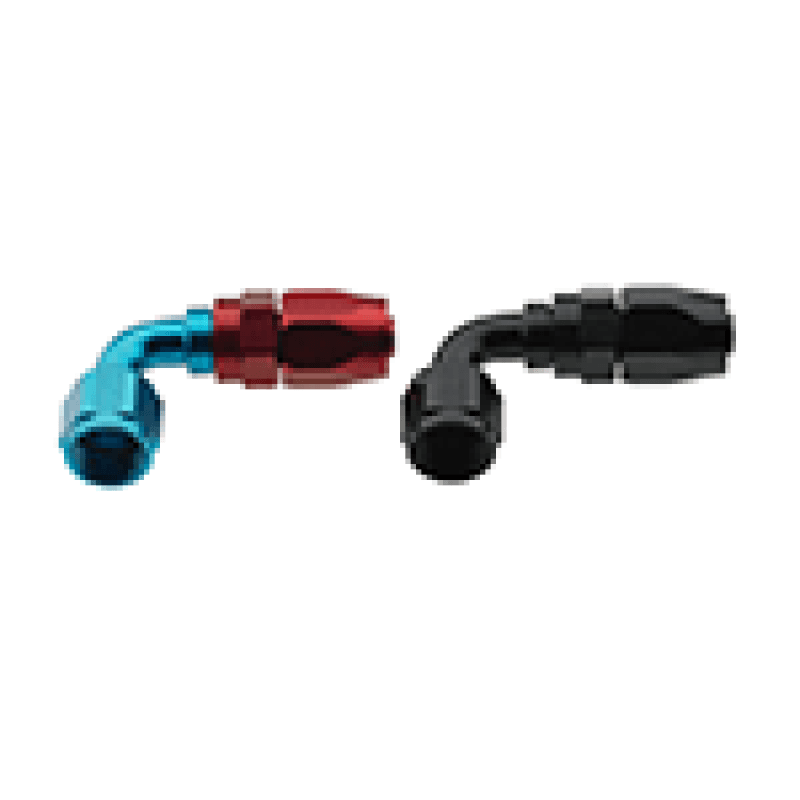 Fragola — Fragola -12AN x 90 Degree Pro-Flow Hose End - Blue/Red
