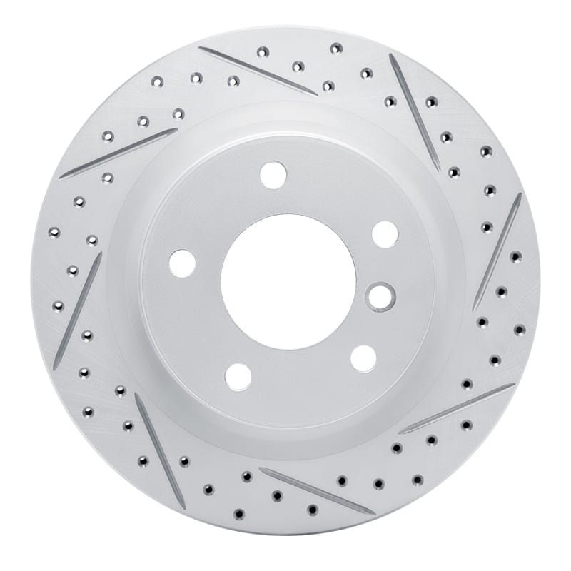 R1 Concepts — R1 08-13 BMW 128I Rear Right Drilled & Slotted Geo-Carbon Rotor