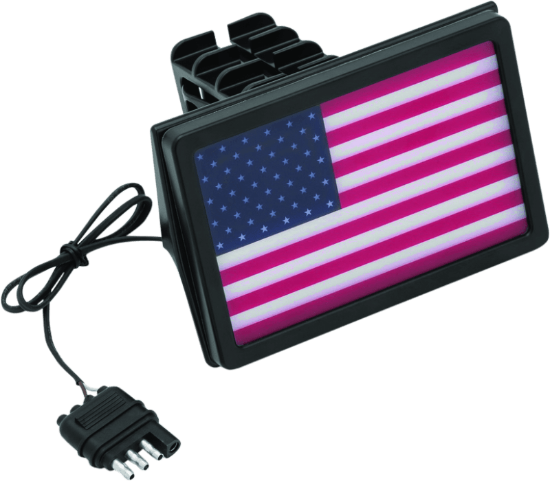 Kuryakyn — Kuryakyn Freedom Flag LED Hitch Cover Black