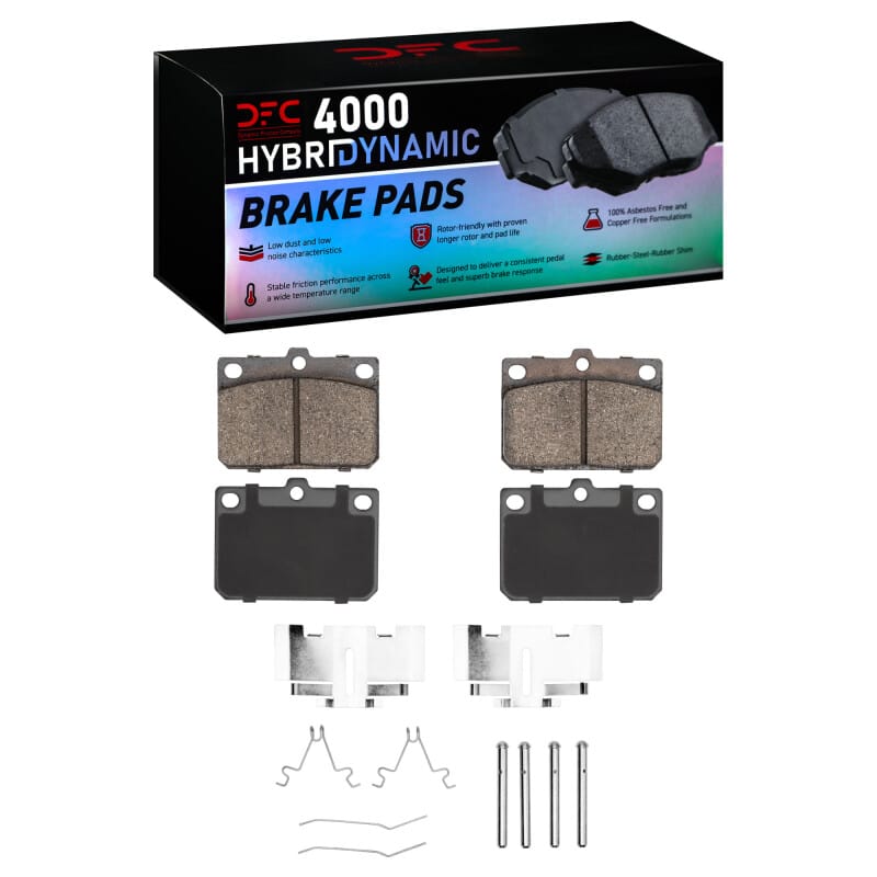 DFC — DFC 81-83 Toyota Corolla (US/Canada) Front 4000 HybriDynamic Brake Pads and Hardware Kit
DFC Brake Pad Set