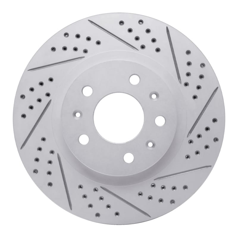 R1 Concepts — R1 03-07 Cadillac Cts Front Right Drilled & Slotted Geo-Carbon Rotor