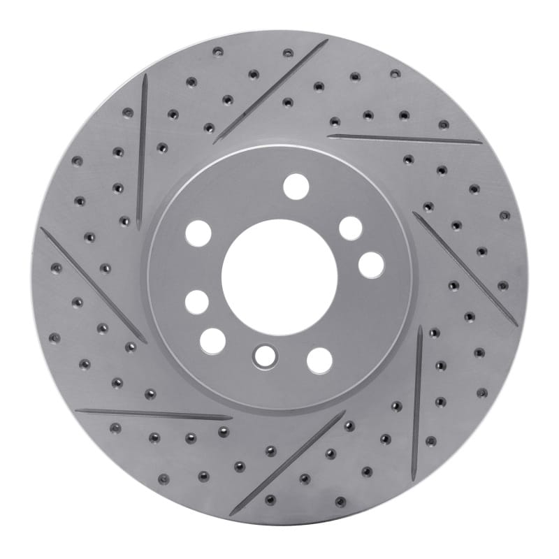 R1 Concepts — R1 00-06 BMW X5 Front Left Drilled & Slotted Geo-Carbon Rotor