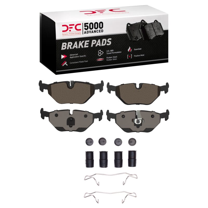 DFC — DFC 99-10 Saab 9-5 Rear 5000 Advanced Low Metallic Brake Pads and Hardware Kit
DFC Brake Pad Set