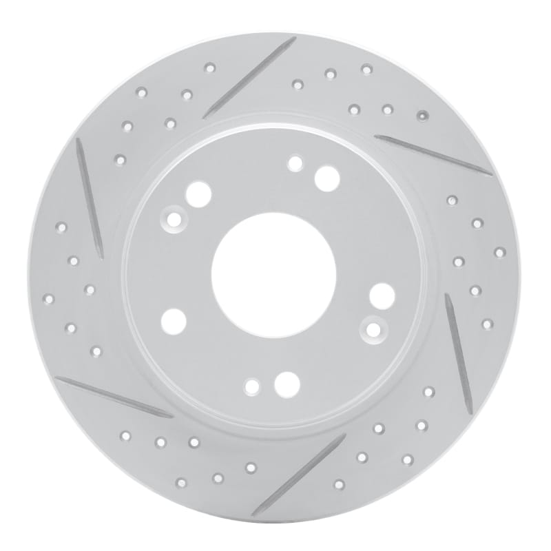R1 Concepts — R1 11-15 Honda Cr-Z Rear Left Drilled & Slotted Geo-Carbon Rotor