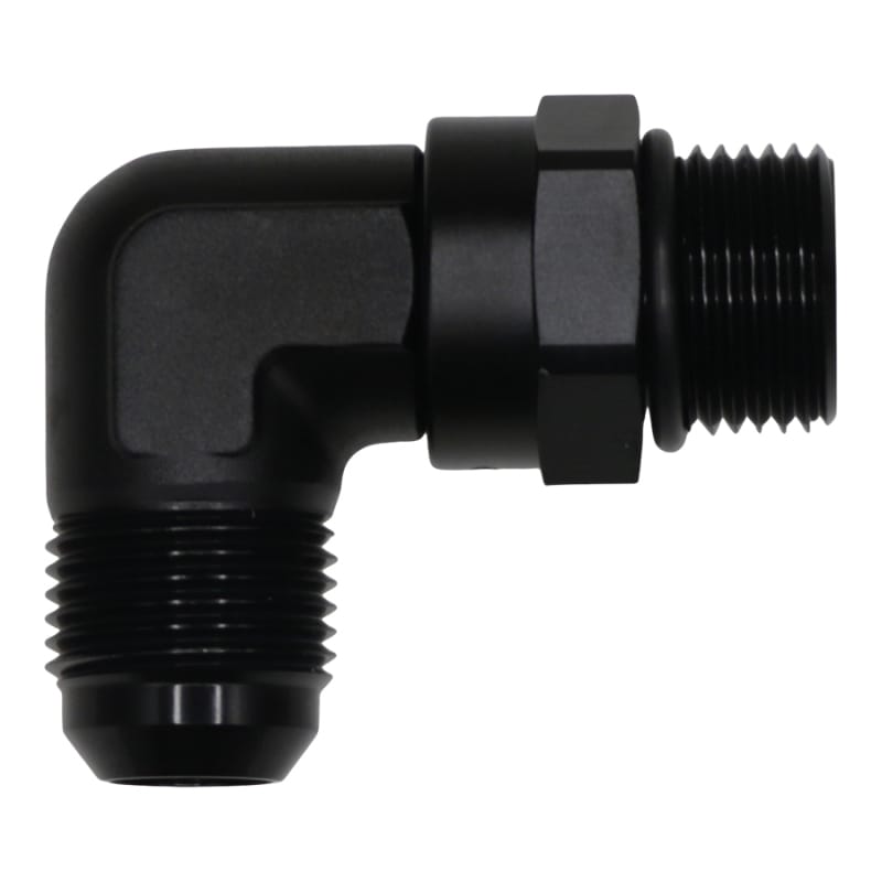 DeatschWerks — DeatschWerks 10AN ORB Male Swivel to 10AN Male Flare 90-Degree Fitting - Anodized Matte Black
Lines & Fittings