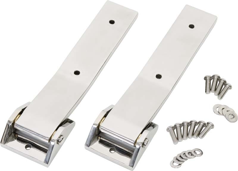 Kentrol — Kentrol 07-18 Jeep Wrangler JK Tailgate Hinge Pair - Polished Silver
