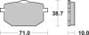 Brembo OE Powersports — Brembo OE 90-93 Moto-Guzzi NTX 750cc Sinter Brake Pad - Front