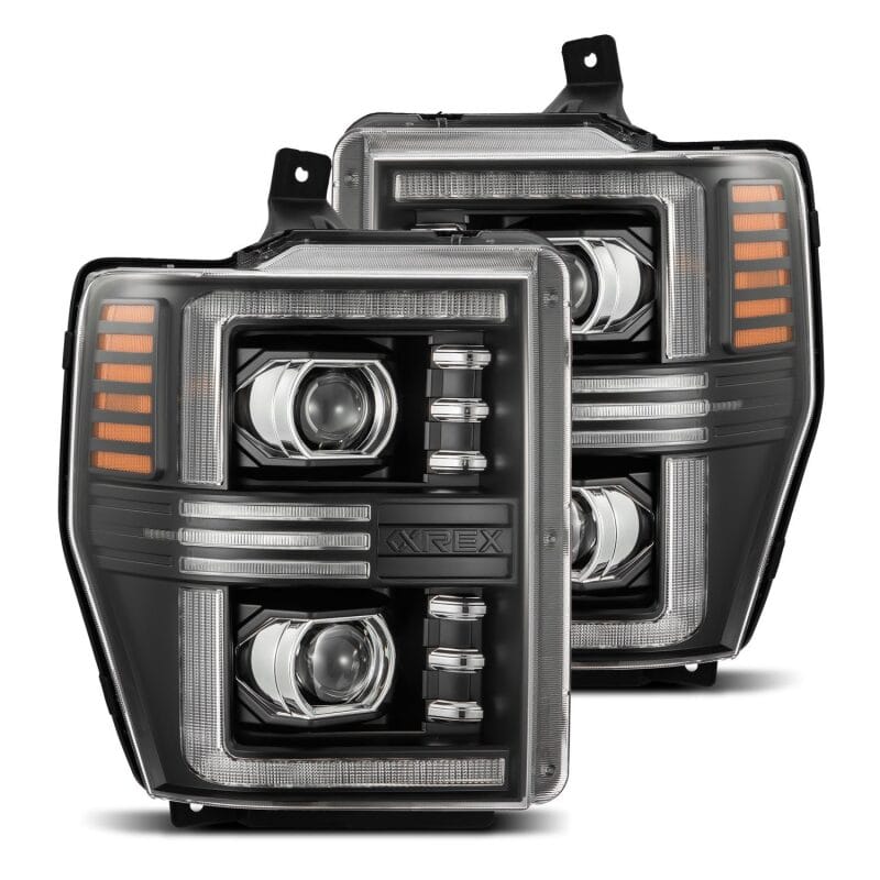 AlphaRex — AlphaRex 08-10 Ford F250-550 PRO-Series Projector headlights Black w/Activ Light/Seq Signal
Projector Headlights