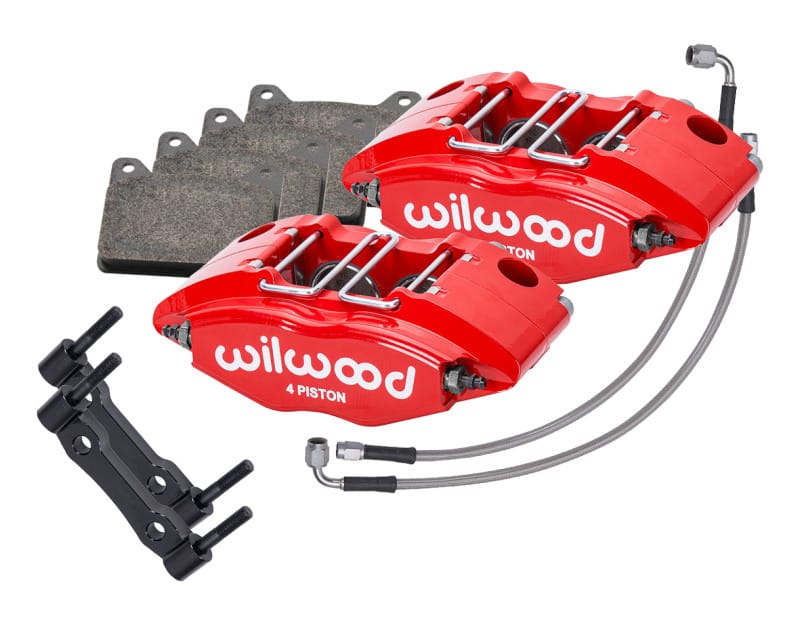 Wilwood — Wilwood 69-74 Porsche 911 Front Powerlite Caliper Kit 3in MT - Red