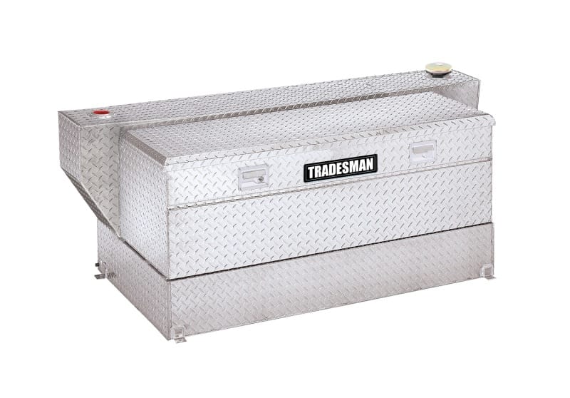 Tradesman — Tradesman Aluminum L-Shape Liquid Storage Tank Combo (48in. / 100 Gallon Capacity) - Brite