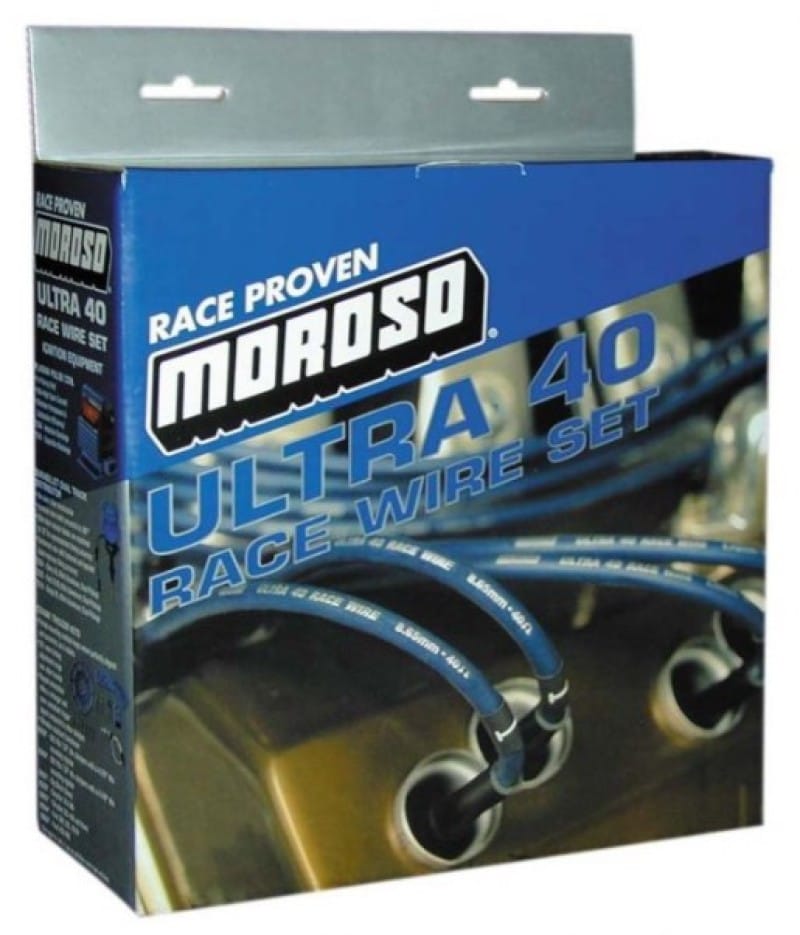 Moroso — Moroso Ford 289-302 Ignition Wire Set - Ultra 40 - Unsleeved - HEI - Under Header - Black