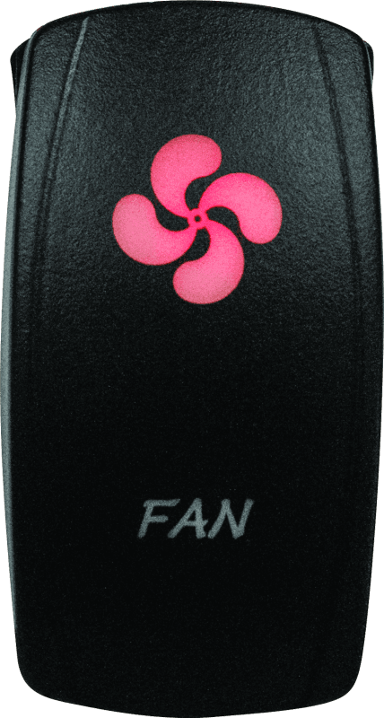 DragonFire Racing — Dual LED Switch, Laser-Etched, Fan On/Off, Red