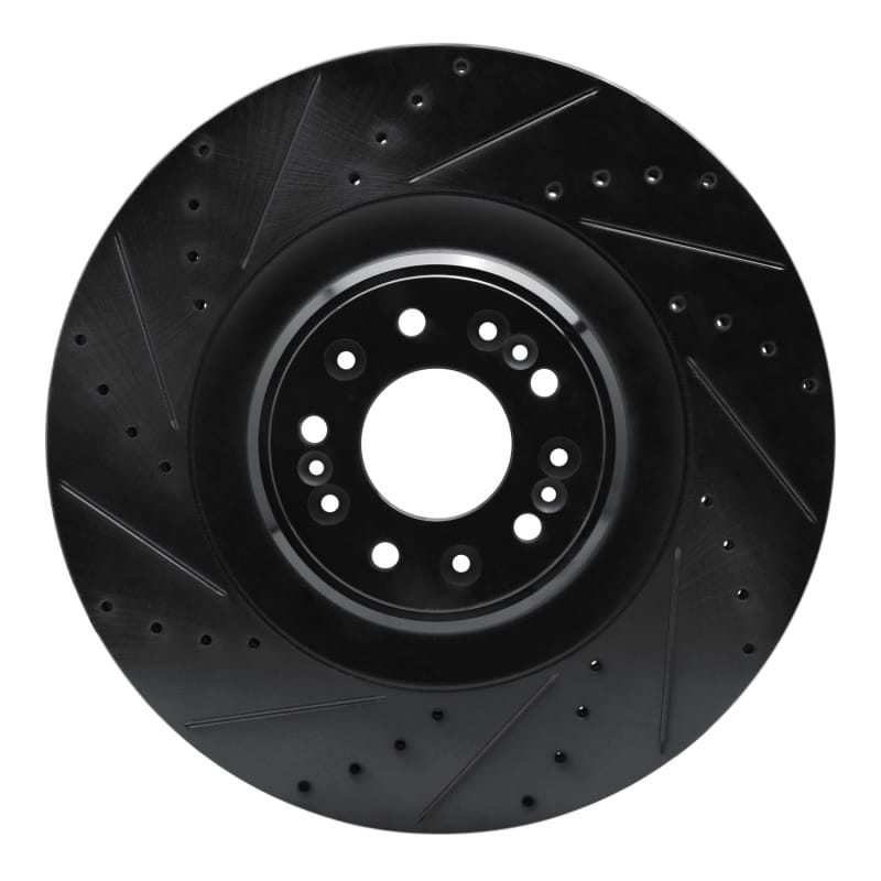 R1 Concepts — R1 17-22 Genesis G90 Front Left Drilled & Slotted Black Brake Rotor
R1 Brake Rotor Drill