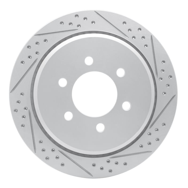 R1 Concepts — R1 02-06 Ford Expedition Rear Right Drilled & Slotted Geo-Carbon Rotor