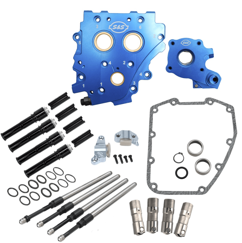 S&S Cycle — S&S Cycle 2006 Dyna Chain Drive Cam Chest Kit w/o Cam - Black Pushrod Tubes & Chain Tensioner