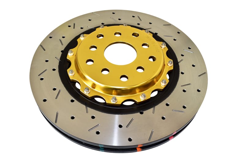 DBA — DBA 04-07 STi/2017 BRZ w/Perf. Pkg. 10 Hole Front Drilled/Slotted 5000 Series 2 Pc Rotor w/Gold Hat
5000 Series Rotor,GD
Brake Rotor