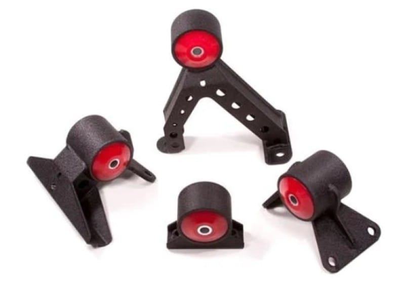 Innovative Mounts — Innovative 07-13 Mitsubishi Evolution 4B11T Black Steel Mounts 75A Bushings