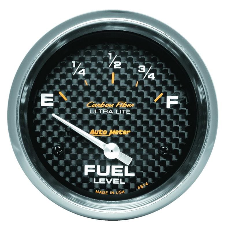 AutoMeter — Autometer AP 65+ GM 2-5/8in Fuel Level Carbon Fiber Electric Gauge Pod
GA 2.6" FUEL 0-90 CF