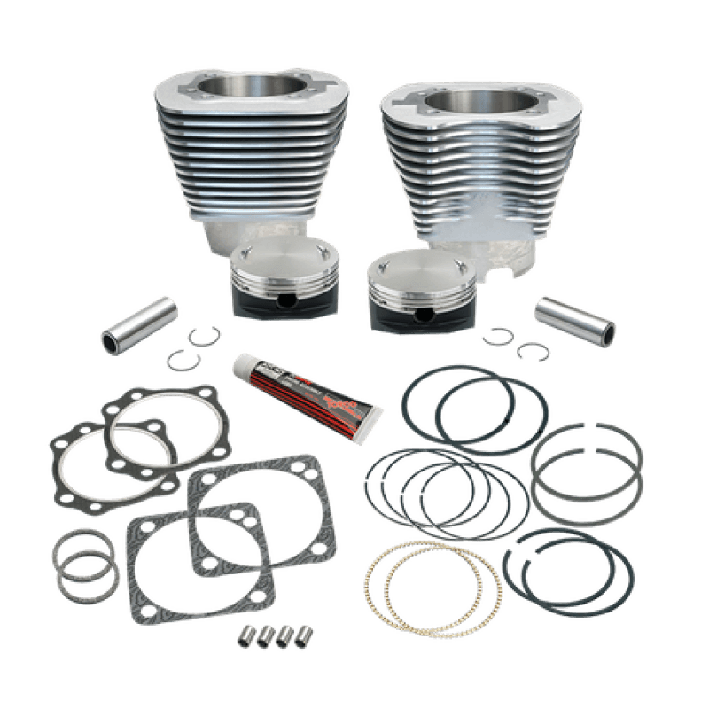 S&S Cycle — S&S Cycle 84-99 BT 4-1/8in Bore Cylinder Set w/ Pistons For 117in V-Series Engines - Natural