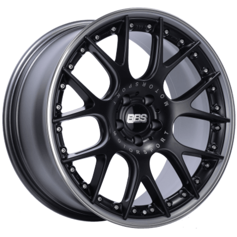 BBS — BBS CH-RII 22x11.5 5x112 ET38 Satin Black Center Platinum Lip SS Rim Protector Wheel - 82mm PFS Req.
