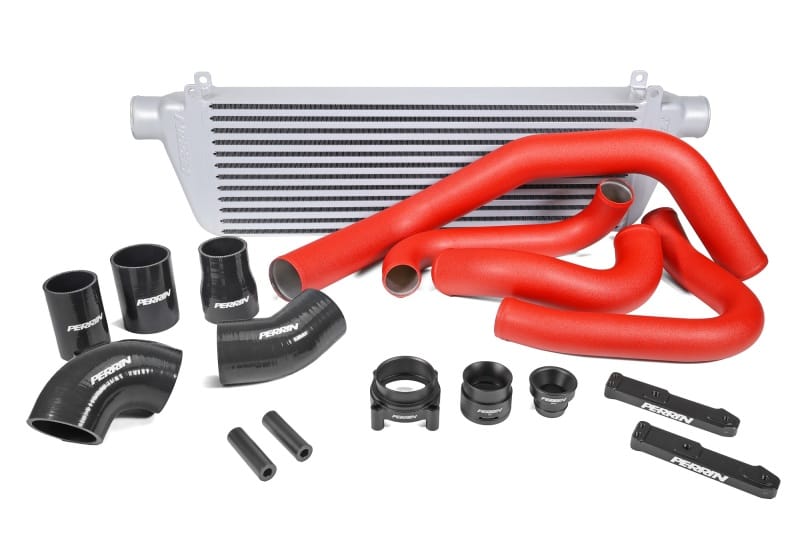 Perrin Performance — PERRIN 22-25 Subaru WRX Front Mount Intercooler Kit (Red Tubes & Silver Core)