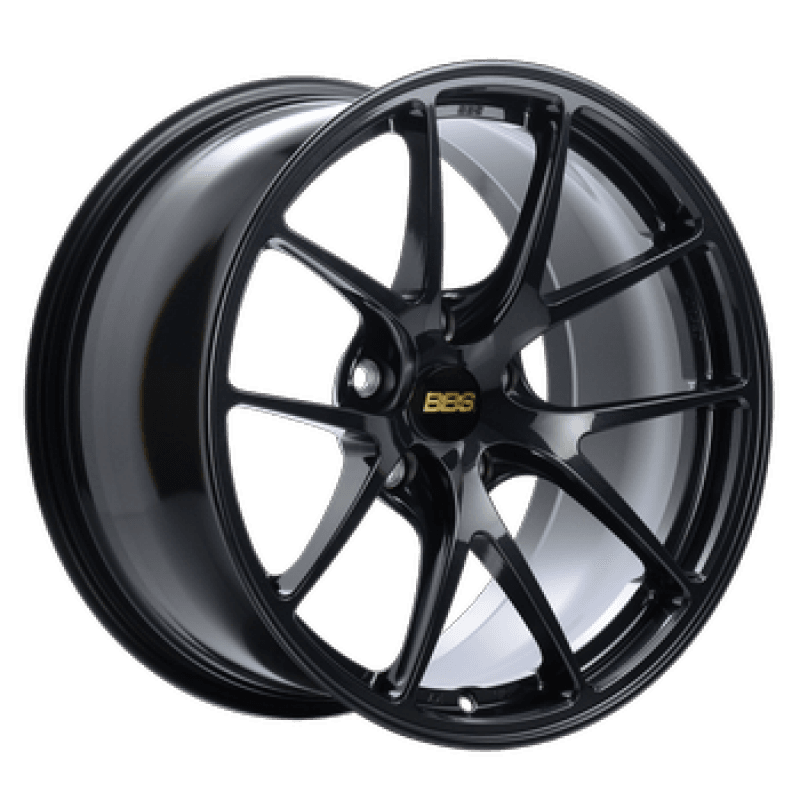 BBS — BBS RI-A 18x9.5 5x120 ET23 82mm PFS Ring/Clip Required - Metallic Black Subtle Blue Flake