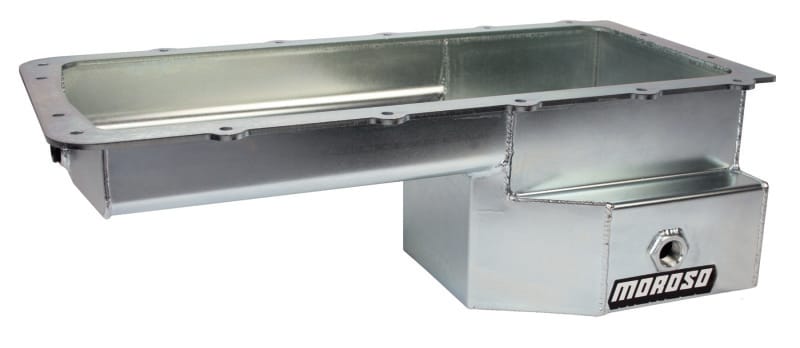Moroso — Moroso Ford 5.0 Coyote (w/Rear Sump) Road Race Baffled Wet Sump 9qt 6-5/8in Steel Oil Pan