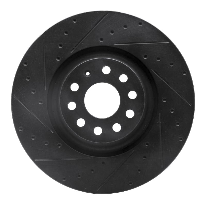 R1 Concepts — R1 2022+ Volkswagen GTI Mk 8 Front Left Drilled & Slotted Black Brake Rotor
R1 Brake Rotor Drill