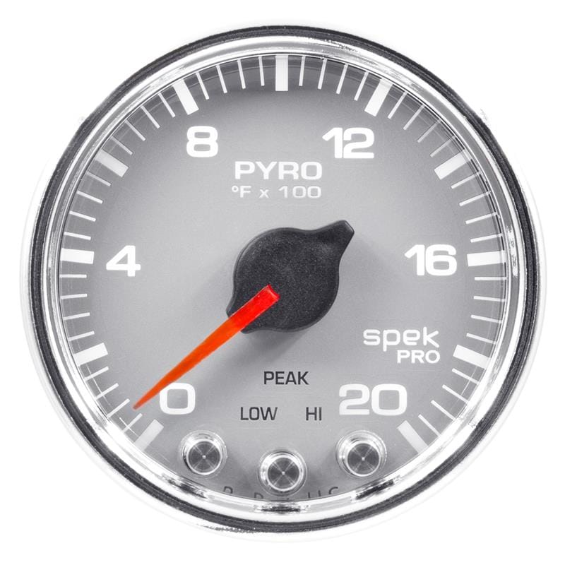 AutoMeter — Autometer Spek-Pro Gauge Pyro. (Egt) 2 1/16in 2000f Stepper Motor W/Peak & Warn Slvr/Chrm
GA 2" EGT SCC SPEK