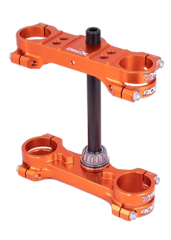 XTrig — XTrig 21-23 GasGas MC 65/ Husqvarna TC 65/ KTM 65 SX ROCS Tech Clamp Offset 22 mm. - Orange