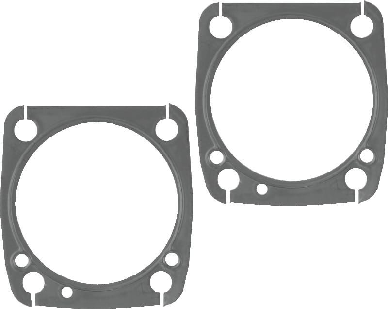 TwinPower — Base Gasket, 3.5 in. Bore, .020 in. Rubber Covered Steel, Pair,