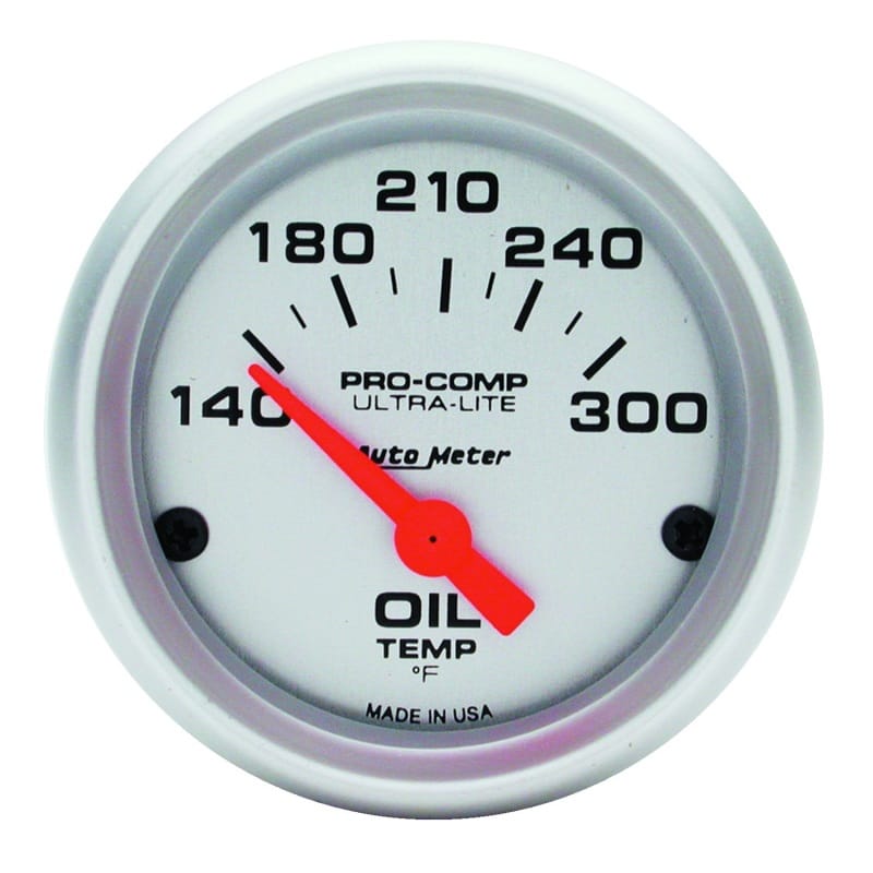 AutoMeter — Autometer Ultra-Lite 52mm 140-300 Deg F Electronic Oil Temperature Gauge
2" OIL TEMP, 140-300