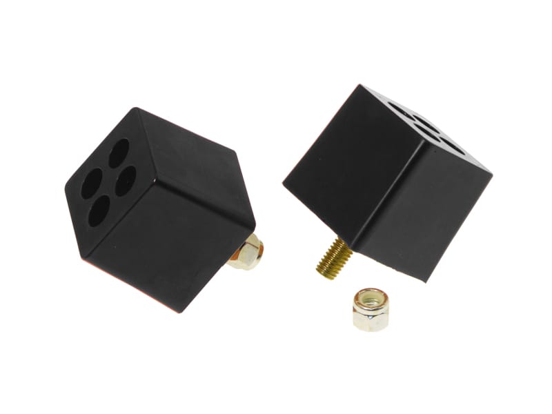 Prothane — Prothane Universal Bump Stop 2X2X2 W 3/8in Stud - Black
BUMP STOPS