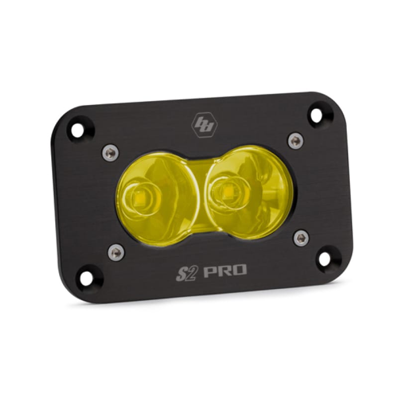 Baja Designs — Baja Designs S2 Pro Flush Mount Work/Scene Pattern LED Work Light - Amber