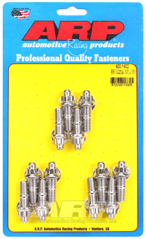 ARP — ARP SB Chevy 3/8 12pt SS Header Stud Kit