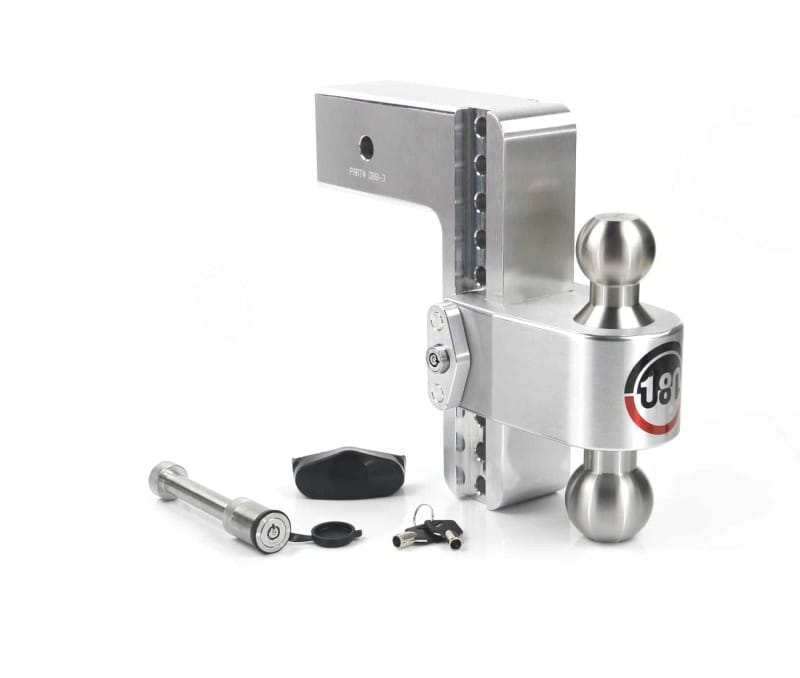 Weigh Safe — Weigh Safe 180 Hitch 8in Drop Hitch & 3in Shank (10K/21K GTWR) w/WS05 - Aluminum