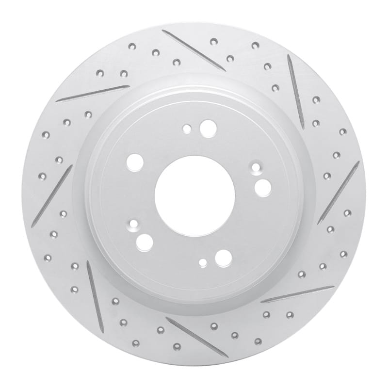 R1 Concepts — R1 14-20 Acura Rlx Rear Right Drilled & Slotted Geo-Carbon Rotor