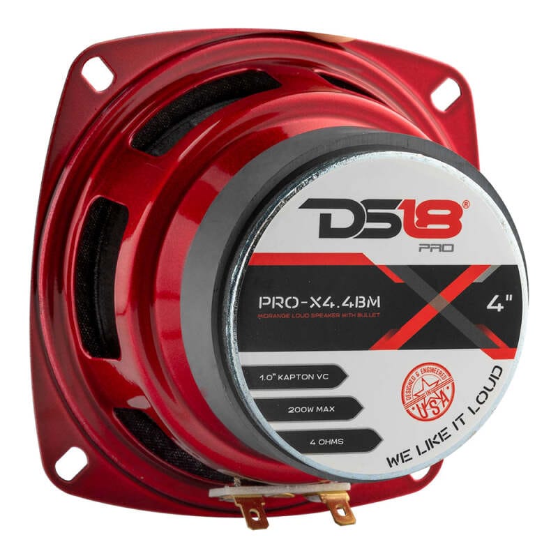 DS18 — DS18 4in 100 Watts RMS 4 ohm Mid-Range Loudspeaker Bullet Loudspeaker