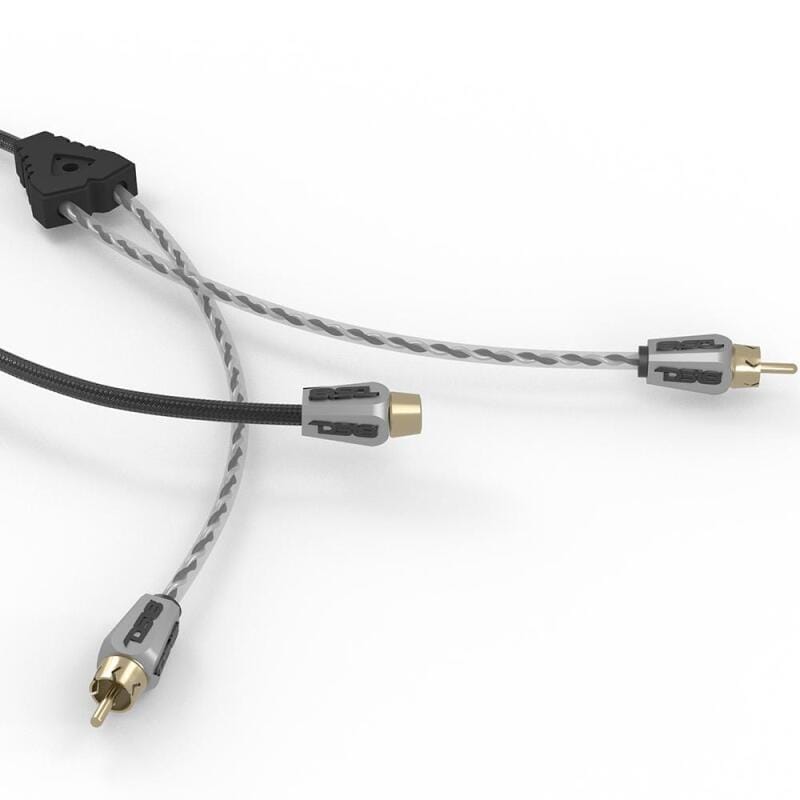 DS18 — DS18 Level 3 RCA Wire Y Connector 1 Male to 2 Female Black